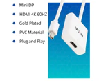 0.15M Mini Displayport DP to HDMI Adapter Cable Converter PC Mac 4K DVI iMac TV Monitor VCOM