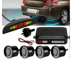 4-Sensor Car Reversing Parking Radar System Kit Audio Buzzer Alarm LED Display