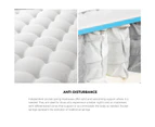 Bedra Single Mattress Bed Luxury Tight Top Pocket Spring Foam Medium 27cm
