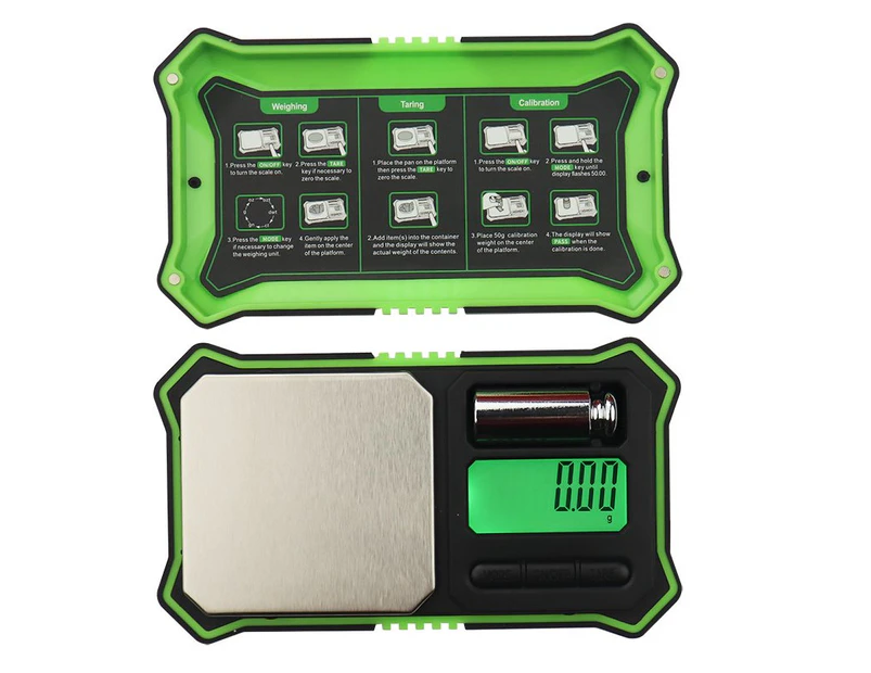 Fuzion - Green Digital Pocket Scale - 0.01 grams x 200 grams