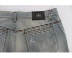 Ermanno Scervino Blue Wash Cotton Denim Baggy Fit Jeans