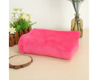 Sunshine Coral Fleece Blankets Super Soft Shaggy Universal Solid-color Fleece Blankets for Sofa-Rose Red