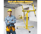 Oppsbuy Plasterboard Lifter 340cm 68Kg Drywall Sheet Panel Lift Gyprock Board Hoist Yellow