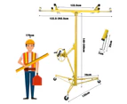 Oppsbuy Plasterboard Lifter 340cm 68Kg Drywall Sheet Panel Lift Gyprock Board Hoist Yellow