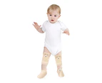 Baby Crawling Anti-Slip Knee Pads and Anti-Slip Baby Socks Set - Apricot