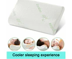 BJWD Memory Foam Bamboo Pillow Contour Pillows Cervical Support Neck Pain Relief New