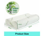 BJWD Memory Foam Bamboo Pillow Contour Pillows Cervical Support Neck Pain Relief New