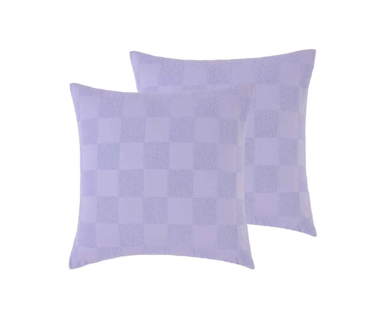 Accessorize Bedroom Collection 2 Pack Tipo Lilac European Pillowcase