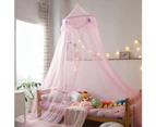 Sunshine Star Butterfly Tulle Kids Baby Bed Dome Canopy Curtain Hanging Mosquito Net Tent-Pink + Butterfly