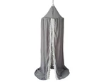 Sunshine 240cm Kids Baby Room Bed Curtain Pointed Dome Lace Chiffon Canopy Mosquito Net-Grey