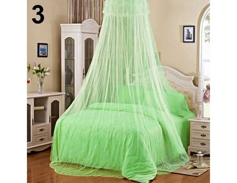 Sunshine Elegant Lace Insect Bed Canopy Netting Curtain Round Dome Mosquito Net Bedding-Green