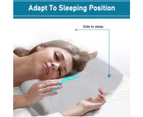 BJWD 50*30cm Memory Foam Pillow Neck Pillows Contour Rebound Cushion Support Soft Pain Relief-(Grey)