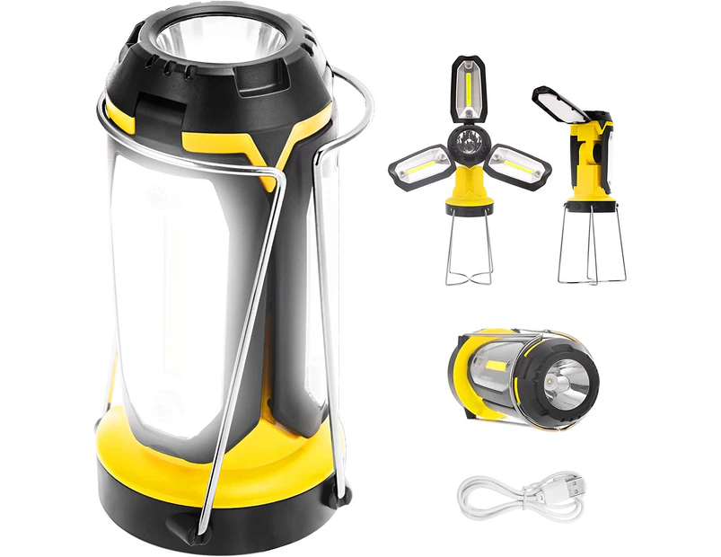 Portable 6 Mode USB Powered LED Camping Lantern Super Bright 1000lm Foldable Waterproof