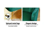 Armchair Lounge Accent Chair Velvet Green