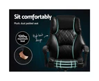 Executive Office Chair Leather Gaming Computer Desk Chairs Recliner Black