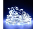 [2 pieces] Outdoor Solar Light String 10M 100 LED Light String Outdoor Waterproof Copper Wire 8 Mode Solar Light String Decoration