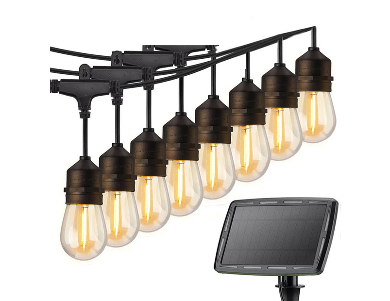 Solar Version LED Outdoor String Lights - 8 Bulbs