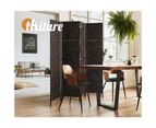 Oikiture 4 Panel Room Divider Wooden - Brown