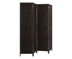 Oikiture 4 Panel Room Divider Wooden - Brown