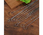 20Pcs Stainless Steel BBQ Sticks Metal Grill Skewers Non Stick Barbecue Skewers Kabob Skewers