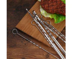 20Pcs Stainless Steel BBQ Sticks Metal Grill Skewers Non Stick Barbecue Skewers Kabob Skewers