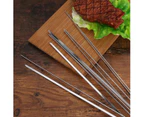 20Pcs Stainless Steel BBQ Sticks Metal Grill Skewers Non Stick Barbecue Skewers Kabob Skewers