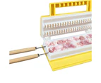 Hand-held Meat Skewer Machine Quick Wear Meat Tool BBQ Wear Meat Device Kebab Maker for Barbecue Picnic (Double-row)