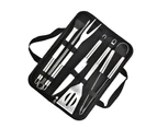 9pcs BBQ Grill Stainless Steel Barbecue Set with Storage Case Outdoor Barbecue Tool Combination