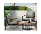 Livsip Outdoor Lounge Dining Chairs Set 2 Piece Bistro Set Patio Garden Furniture
