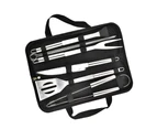 9pcs BBQ Grill Stainless Steel Barbecue Set with Storage Case Outdoor Barbecue Tool Combination