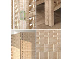 Oikiture 8 Panel Room Divider Wooden - Natural