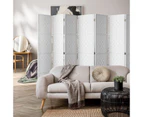 Oikiture 8 Panel Room Divider Wooden - White