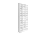 Oikiture Bookshelf DVD/CD Storage Bookcase Book Shelf Media Rack Display Cabinet White