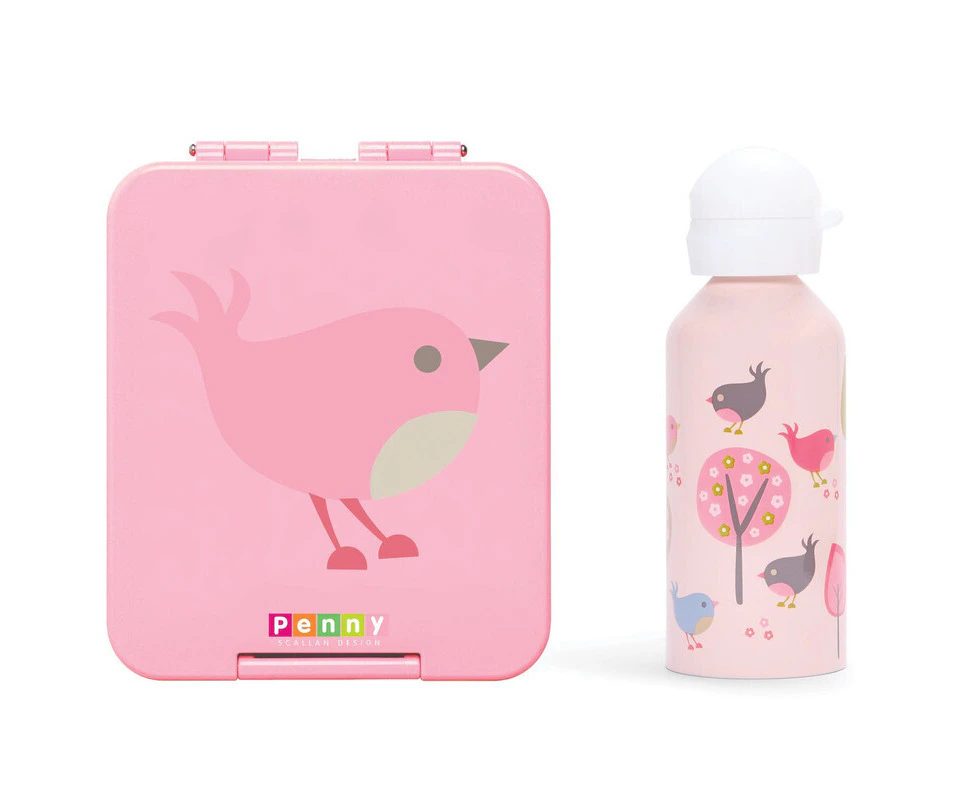 Penny Scallan Mini Bento Box & Drink Bottle - Chirpy Bird