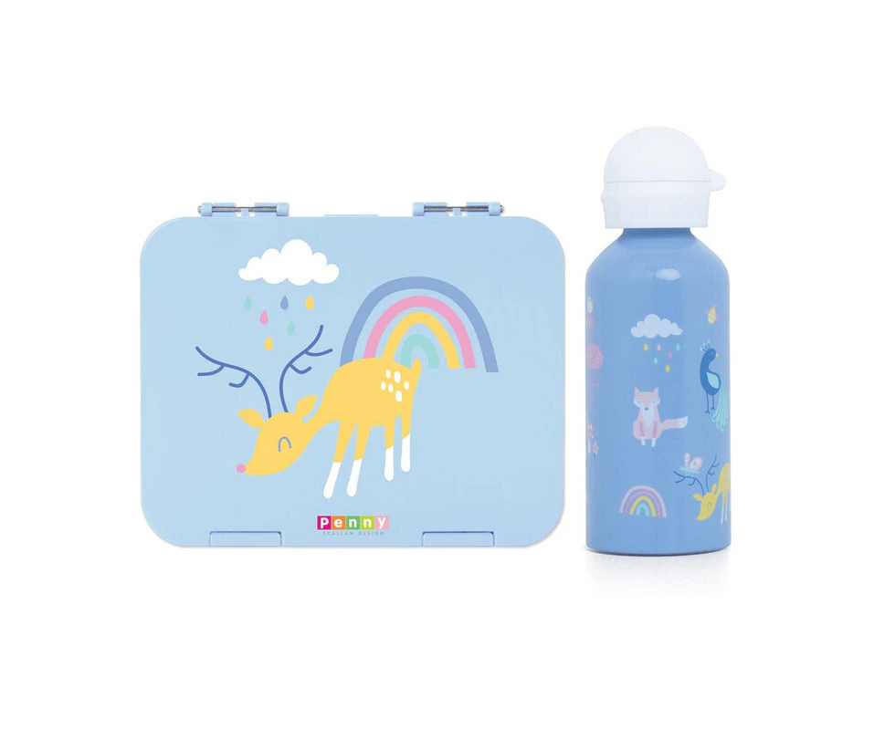 Penny Scallan Large Bento Box & Drink Bottle - Rainbow Days