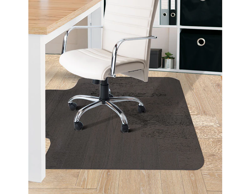 Marlow Chair Mat Hard Floor Protectors PVC Home Office Room Computer Mats 120x90 - Black / Clear