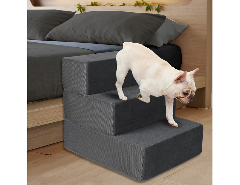 Pawz Multi-steps Dog Ramps For High Bed Stairs Portable Climbing Ladder 3 Steps