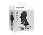 Verbatim Car Windscreen/Dash Mount Holder Stand Dock For Mobile Phones Black