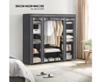 SONGMICS Portable Closet Wardrobe Storage Cabinet Organiser Unit with Shelves