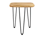 Taryn Live Edge Timber & Steel Base Side Table Large