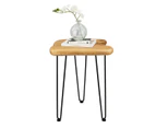 Taryn Live Edge Timber & Steel Base Side Table Large