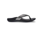 Scholl Women's Sonoma Reptile Toe Post Sandal - Steel Reptile