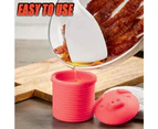 Bacon Grease Container - Bacon Silicone Grease Container with Strainer - Oil Grease Storage Pot for Kitchen - Bacon Grease Drippings Keeper