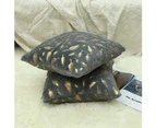 Feather Plush Pillow Cover Golden Fur Sofa Cushion Cover Home Bed Office Decor 43x43cm