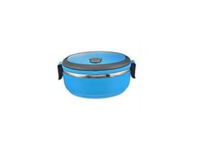 Stainless Steel Thermal Insulated Lunch Box Lock Container Food Storage Boxes(Dark Blue)