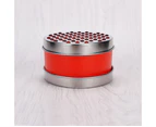 Multifunctional Grater Cheese Grater Stainless Steel Fruits Vegetables Grater Zester with Storage Container (Red)