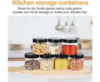 48 X GLASS MASON JARS w/ BLACK LIDS 230mL Multi-Storage Container Wedding Favour Canning Conserve Preserving Honey Herbs Spice Jam Jars Party Shower
