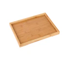 Oraway Tea Set Tray No Glitches Fadeless Scratch Resistant Rectangular Rustic Bamboo Serving Trays for Household - M - 21106765Or