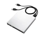 External Cd/Dvd Drive For Laptop, Usb Ultra-Slim Portable Burner Writer Compatible With Mac Macbook,gray