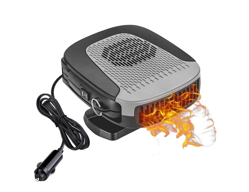 12V car heater with heating and cooling mode 2 in 1 for fast heating, defrosting, defogging and car windshield fan in cigarette lighter